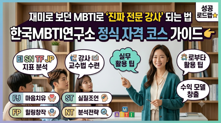 비전공자 주부 일반인 집에서 준비하는 MBTI 전문 강사 자격 정석 로드맵 2 mbti자격취득법