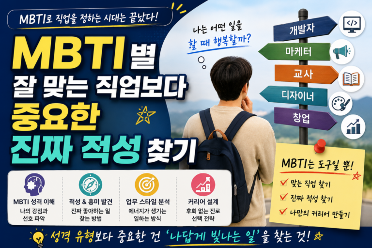 MBTI별 잘 맞는 직업보다 중요한 진짜 적성 찾기 3