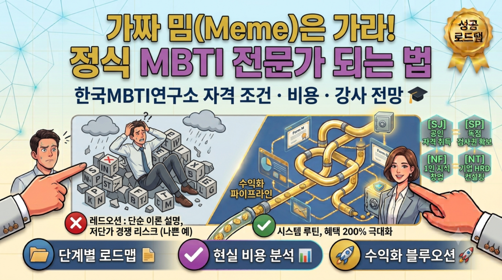 흔한 MBTI 강사는 도태된다! 1인 지식 창업과 고단가 기업 출강을 위한 MBTI 전문가 자격증 수강 로드맵 1 mbti자격취득및강사로드맵
