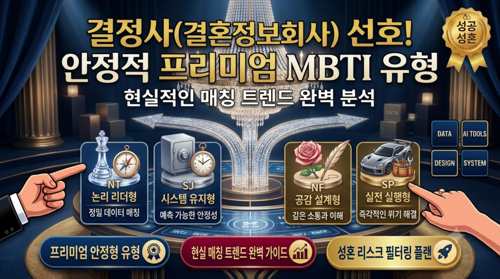 결정사선호mbti3가지