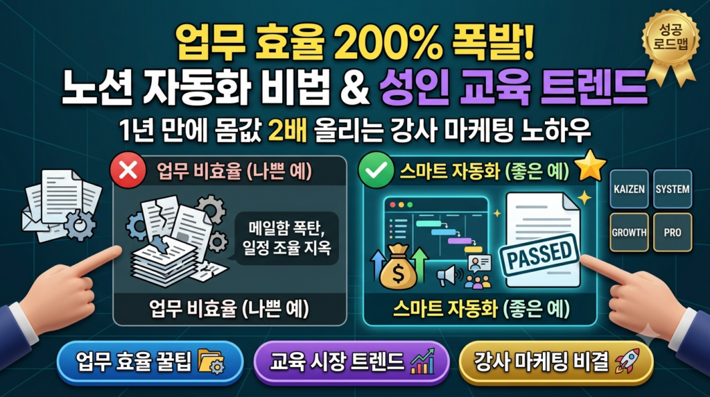 강의 요청 메일 일일이 답하나요? 프리랜서 강사를 위한 노션(Notion) 핵심 업무 자동화 가이드 1 프리랜서강사노션자동화
