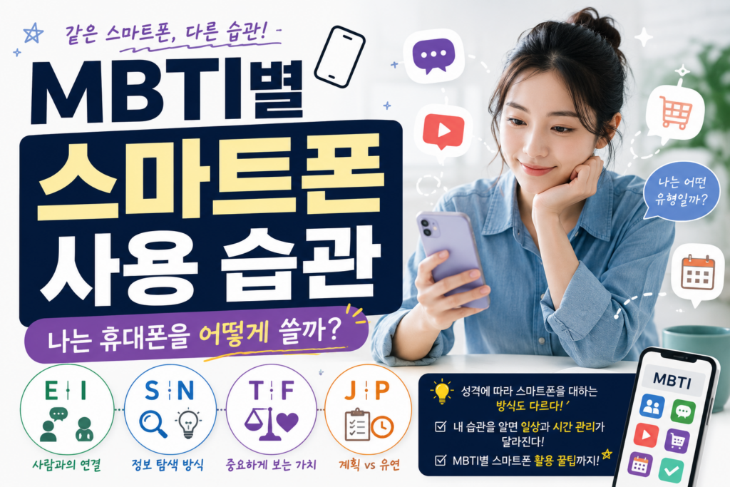 mbti별 스마트폰 사용습관