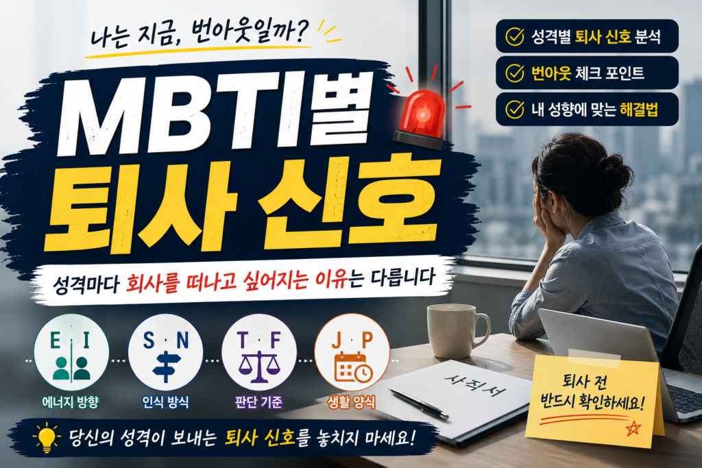 mbti별 퇴사신호