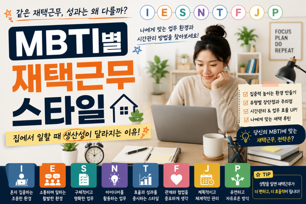MBTI별 재택근무 방법, 나는 왜 집에서 일하면 집중이 안 될까? 1