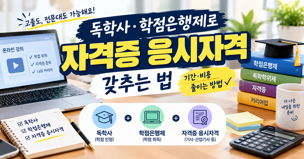 고졸·전문대 졸업자 자격증 준비법|독학사와 학점은행제 활용하기 1