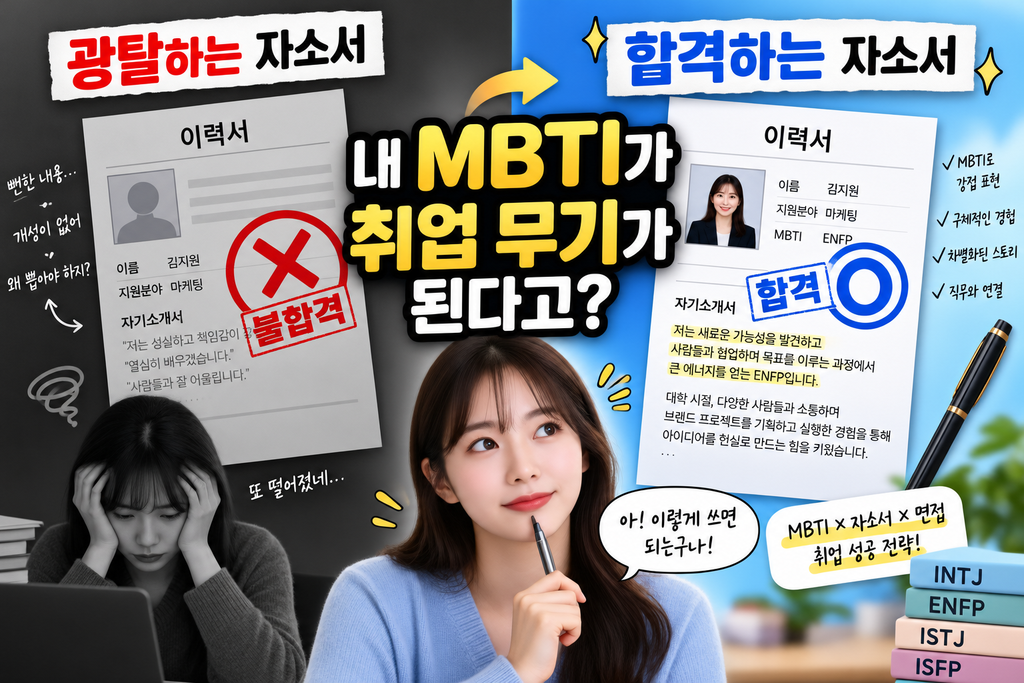 서류 광탈 탈출! 내 MBTI 기질 200% 활용하는 자기소개서 작성법 & 면접 꿀팁 1